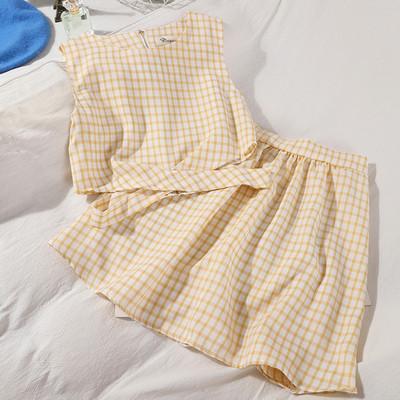 Σετ γυναικεία κοντή φούστα και φανελάκι