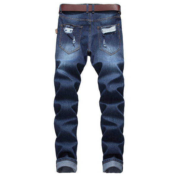 Μοντέρνα ανδρικά τζιν με σκισμένο σχέδιο σε διάφορα χρώματα