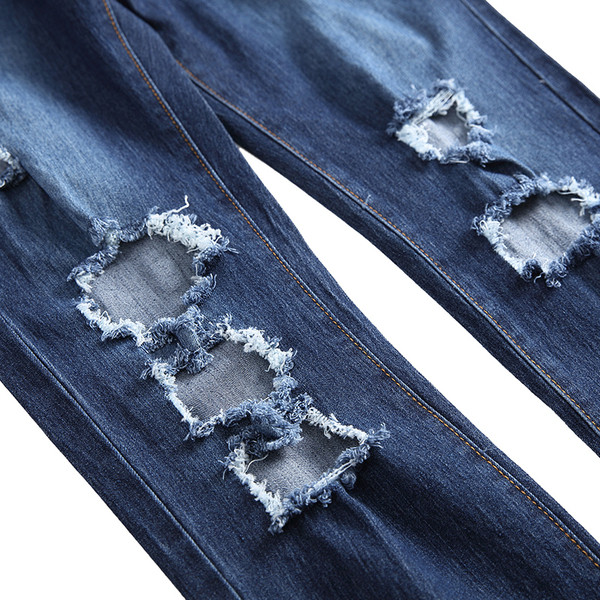 Μοντέρνα ανδρικά τζιν με σκισμένο σχέδιο σε διάφορα χρώματα