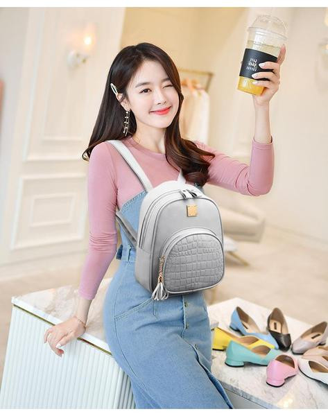 Uus mudel väike naiste seljakott, mille esitasku on valmistatud ökonahast