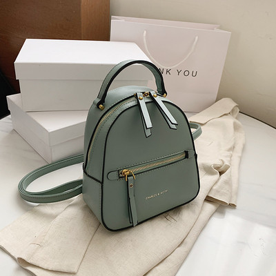 Moderan ženski kožni ruksak s patentnim zatvaračem