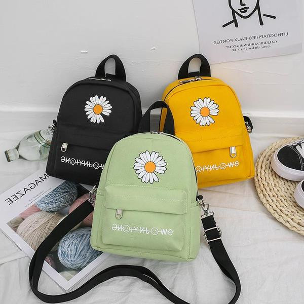 Új modell női hátizsák margarétával és hímzéssel