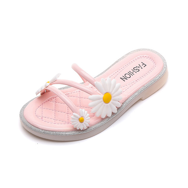 Alkalmi gyerekpapucs lapos talppal, 3D elemmel több színben