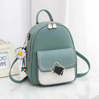 Νέο γυναικείο σακίδιο πλάτης με μεταλλική στερέωση και φερμουάρ