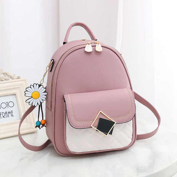 Νέο γυναικείο σακίδιο πλάτης με μεταλλική στερέωση και φερμουάρ