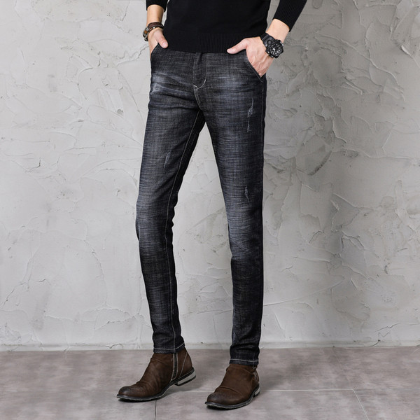 Férfi elasztikus farmer egyenes modell