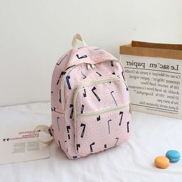 Női alkalmi hátizsák elülső zsebekkel - diákok számára alkalmas