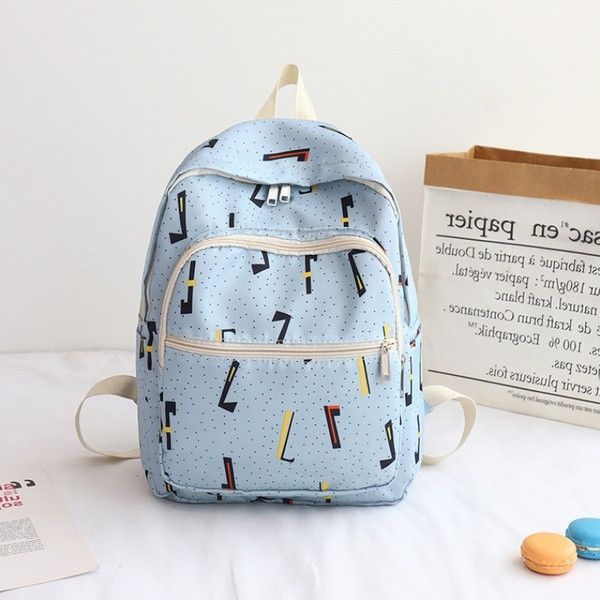 Női alkalmi hátizsák elülső zsebekkel - diákok számára alkalmas