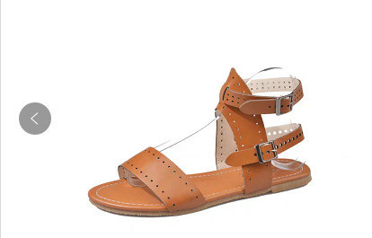 Női bőr szandál lapos talppal - nagy méretben