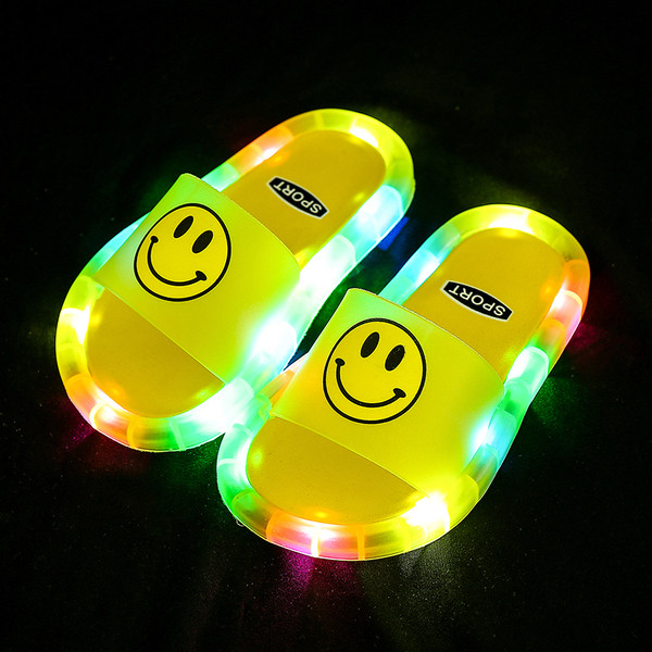 Ležerne dječje svjetleće papuče s ravnim potplatom za djevojčice