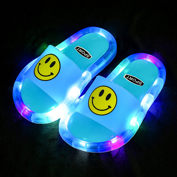 Ležerne dječje svjetleće papuče s ravnim potplatom za djevojčice