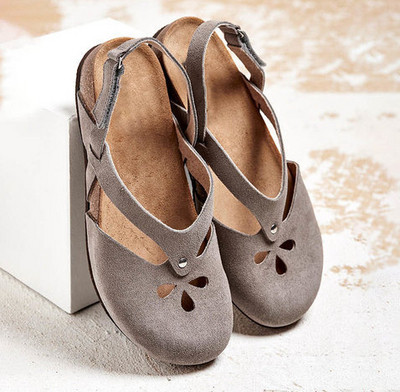 Tavaszi-nyári szandál öko velúrból - nagy méretben