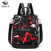 Új modell női sport hátizsák mintával és első zsebbel