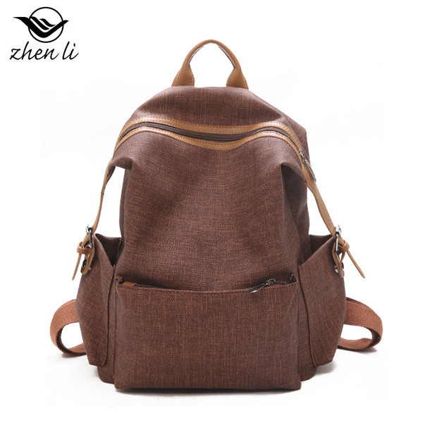 Modern női hátizsák elülső zsebbel - retro stílusú