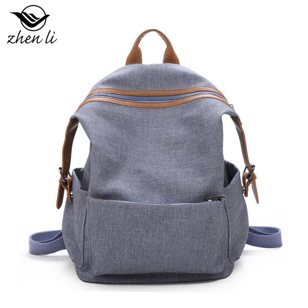 Modern női hátizsák elülső zsebbel - retro stílusú