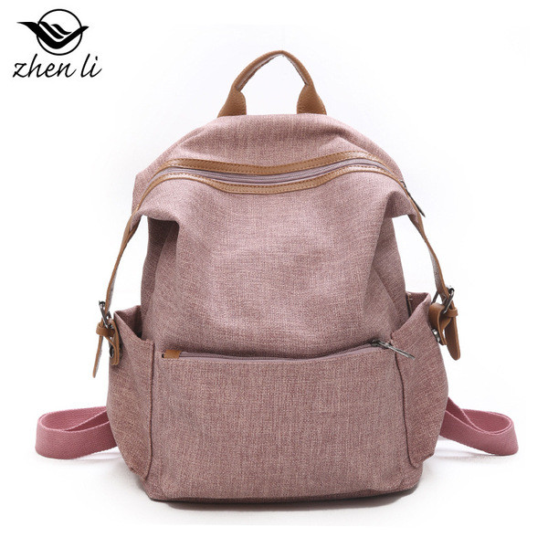 Modern női hátizsák elülső zsebbel - retro stílusú