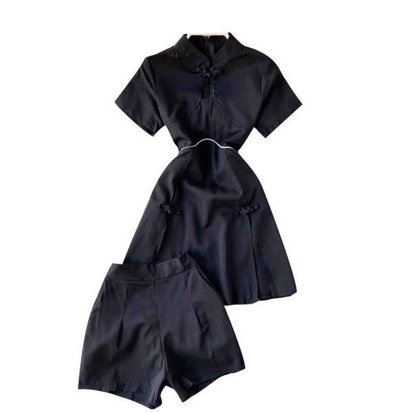 Napi női szett fekete színben, két részből áll