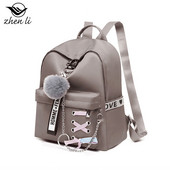 Νέο γυναικείο σακίδιο πλάτης με κορδόνια και μπρελόκ