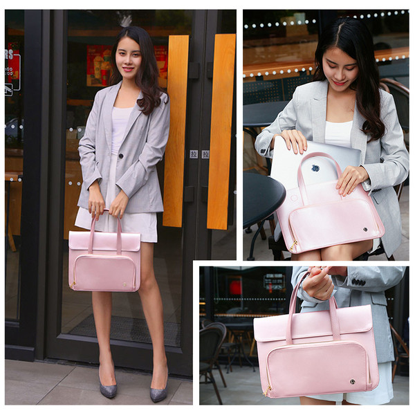 Преносима чанта за Macbook в розов цвят