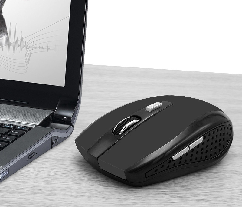 Vezeték nélküli egér fekete-fehérben