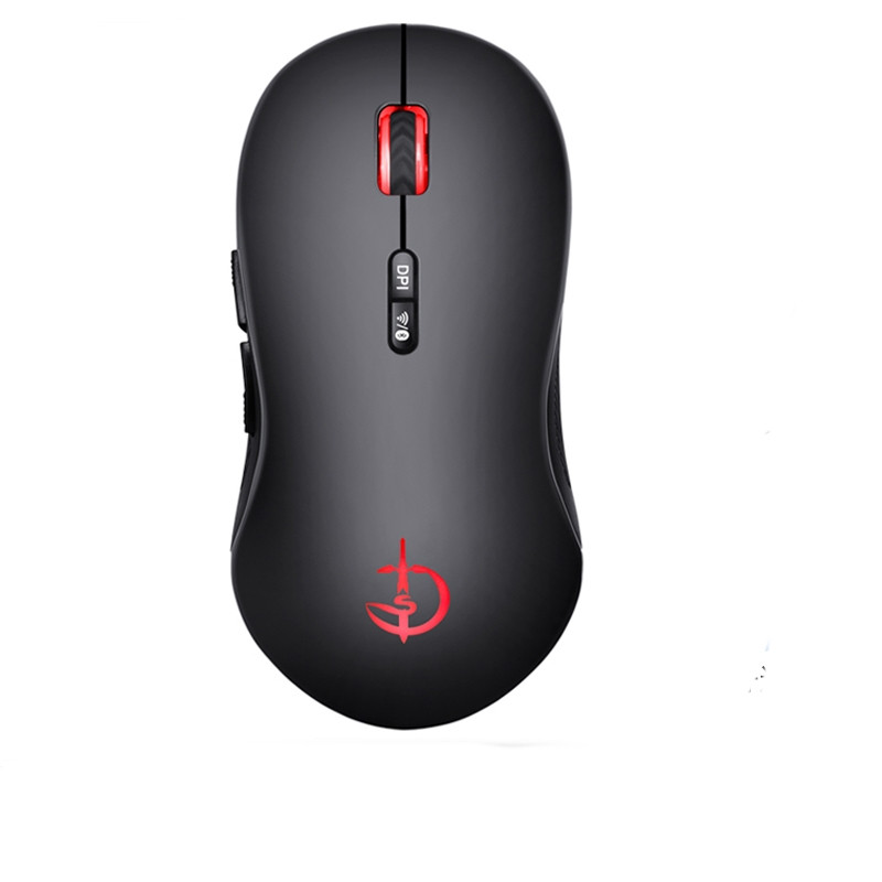 Megvilágított vezeték nélküli Bluetooth egér fekete színben