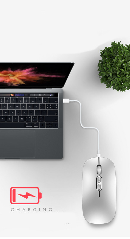 Belaidė Bluetooth pelė tinka Macbook ir Lenovo