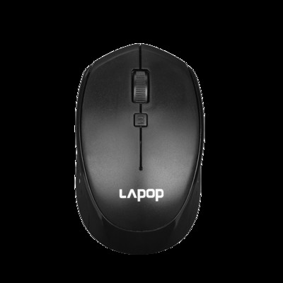 Must-valge juhtmevaba sülearvuti hiir