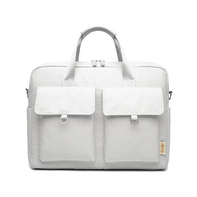 Преносима чанта подходяща за 15 - инчов лаптоп с предни джобове, къса и дълга дръжка