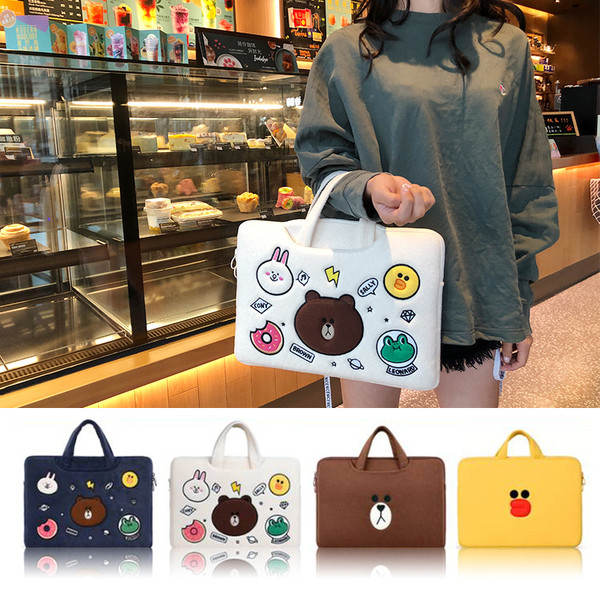 Plüss táska 15,6 hüvelykes laptop számára, rövid fogantyúval és hímzéssel