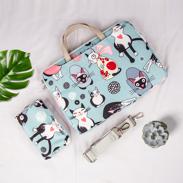 Nešiojamas krepšys 16 colių nešiojamam kompiuteriui su katės raštu