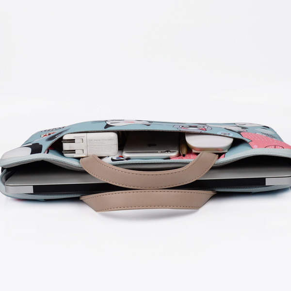 Nešiojamas krepšys 16 colių nešiojamam kompiuteriui su katės raštu