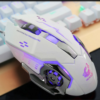 Геймърска светеща  мишка с кабел и  6 броя клавиши 