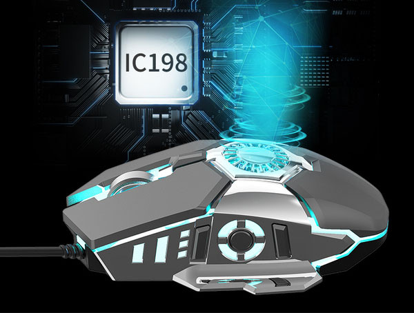 Безшумна мишка с кабел за компютър и лаптоп