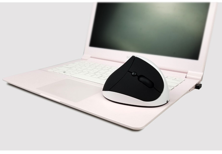 Ergonomikus függőleges vezeték nélküli egér USB-kábellel és 6 kulccsal