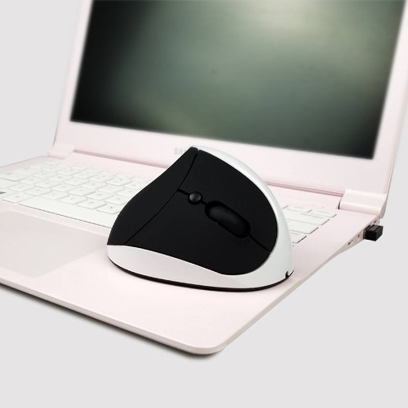 Ergonomikus függőleges vezeték nélküli egér USB-kábellel és 6 kulccsal