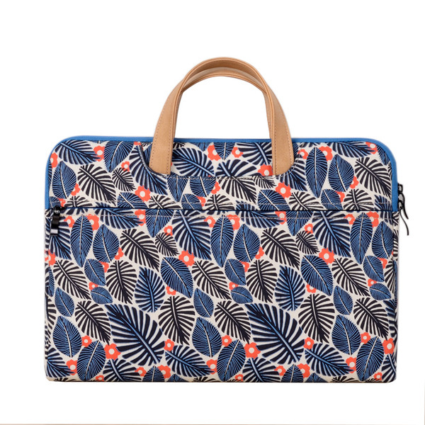 Színes táska 15,6 hüvelykes laptophoz, virágmintával és rövid fogantyúval