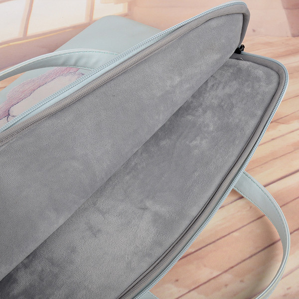 Hordozható táska 15,6 hüvelykes laptophoz, rövid fogantyúval és színes alkalmazással egy cicának