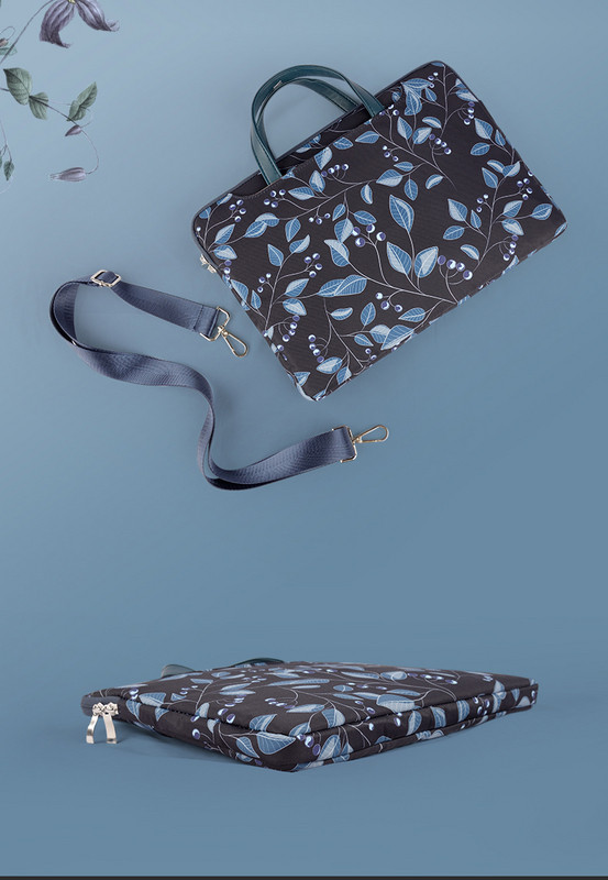 Torba za laptop od 15,6 inča s kratkim ručkama i cvjetnim uzorkom