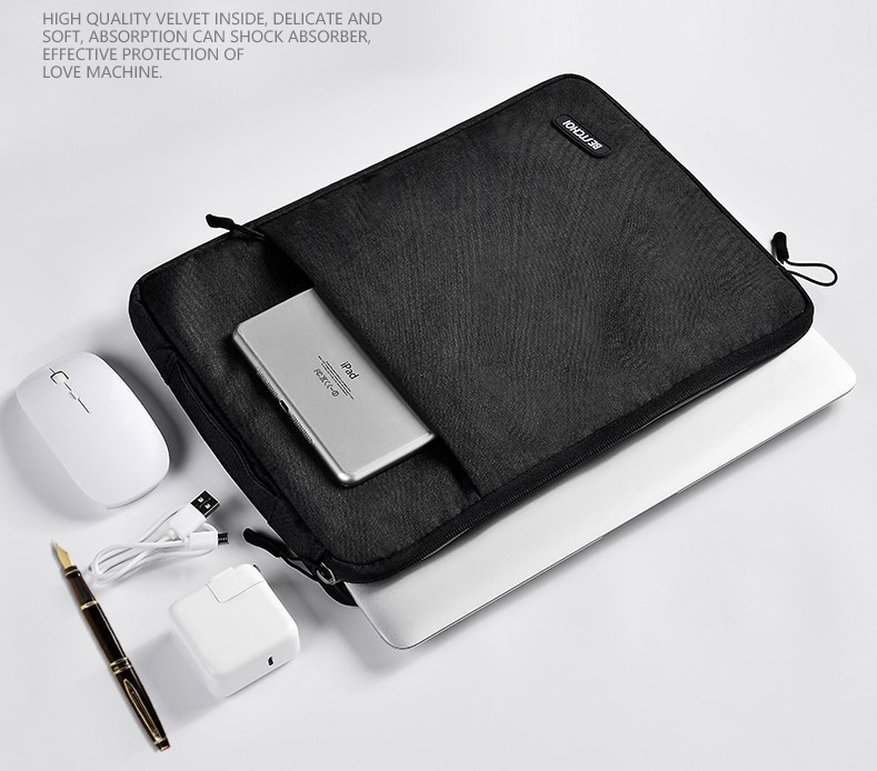 12-инчов удароустойчив калъф за лаптоп с джоб за принадлежности 