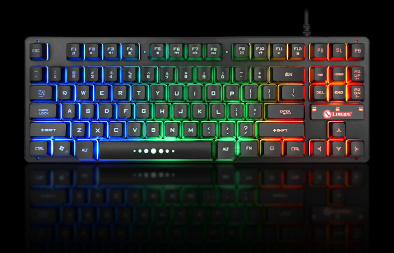 Apšviesta klaviatūra su 87 klavišais