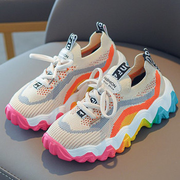 Σύγχρονα παιδικά αθλητικά παπούτσια για κορίτσια με τραχιά σόλα