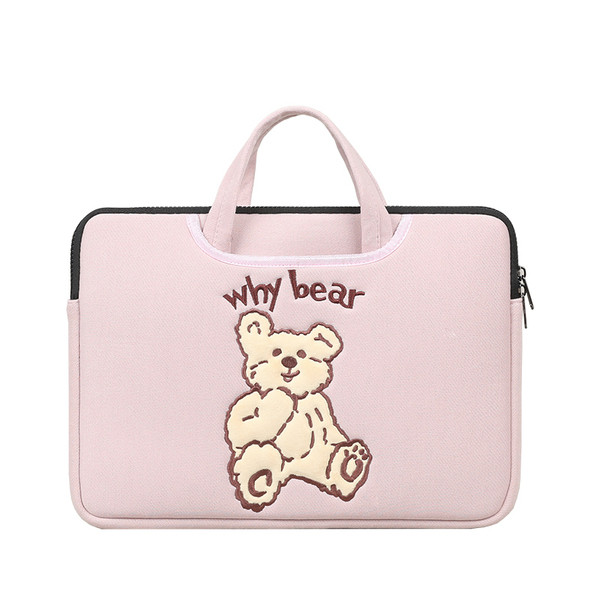 Táska 15,6 hüvelykes laptophoz, rövid fogantyúval és hímzéssel