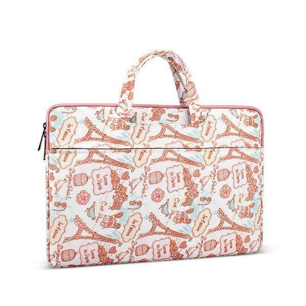 Hordozható táska 15 hüvelykes laptop számára, rövid fogantyúval és különböző mintákkal