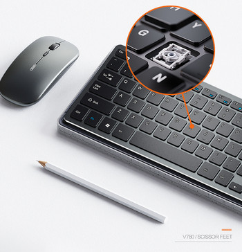Акумулаторна безжична клавиатура в бял и черен цвят
