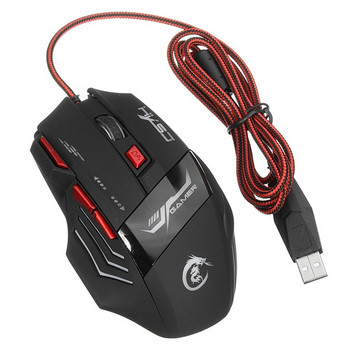 Оптична USB мишка 1200-5500DPI с LED светлини 