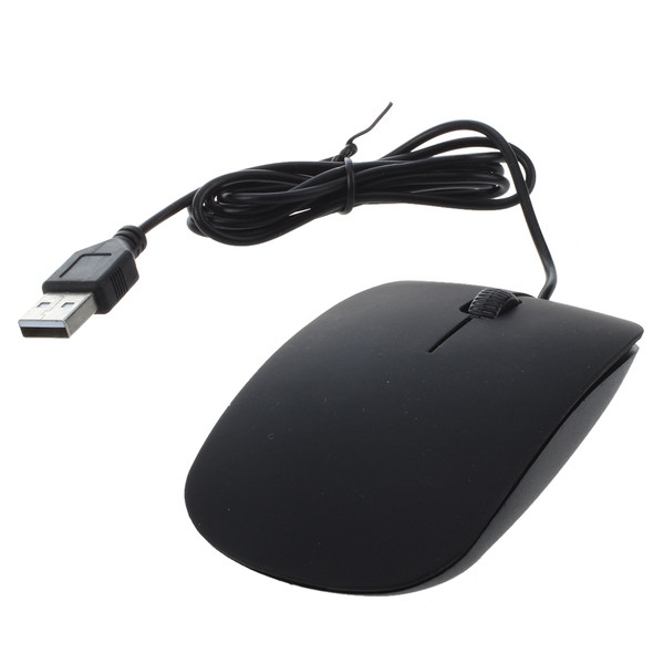 Fekete optikai egér USB kábellel 800DPI