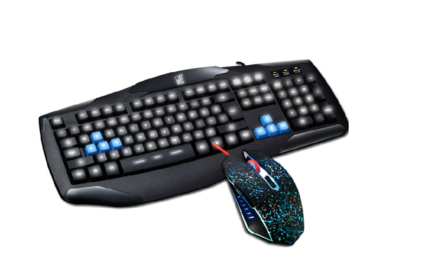 Apšviestos klaviatūros ir pelės rinkinys