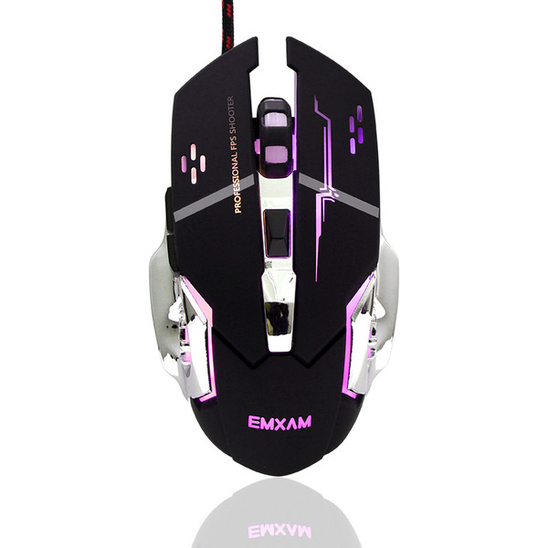 Spēļu kabeļa gaismas pele ar 6 taustiņiem