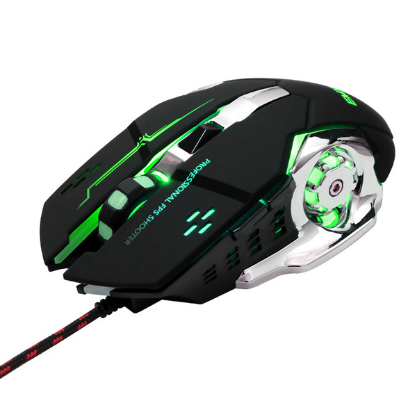 Spēļu kabeļa gaismas pele ar 6 taustiņiem