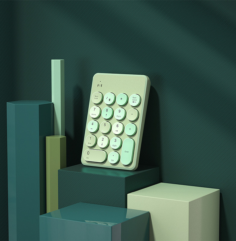 Värviline digitaalne Bluetooth-klaviatuur